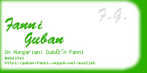 fanni guban business card